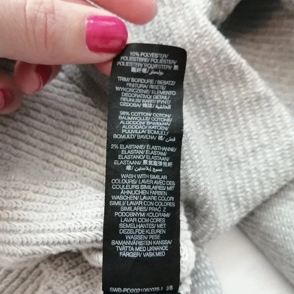 Sweaty Beatty Nestle Up Half Zip Cropped  Pullover Sweatshirt in Gray Marle XS - Picture 15 of 16